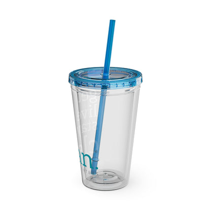 Get, Live, Stay Clean 16oz Sunsplash Tumbler with Straw