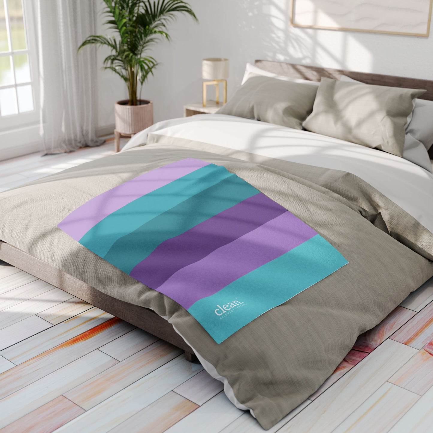 Clean Coastal Colorblock Throw Blanket