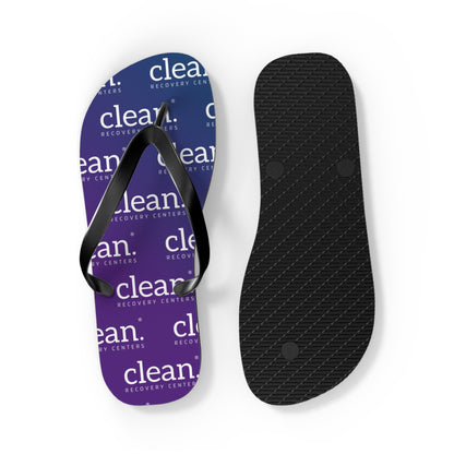 Clean Logo Pattern Gradient Flip Flops