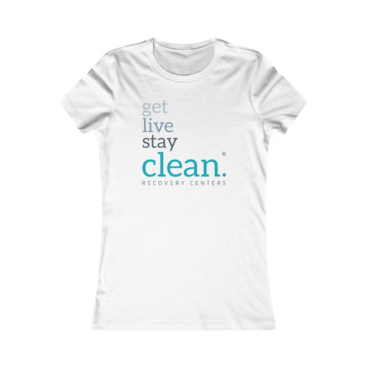 Women's Get, Live, Stay Clean Logo Tee