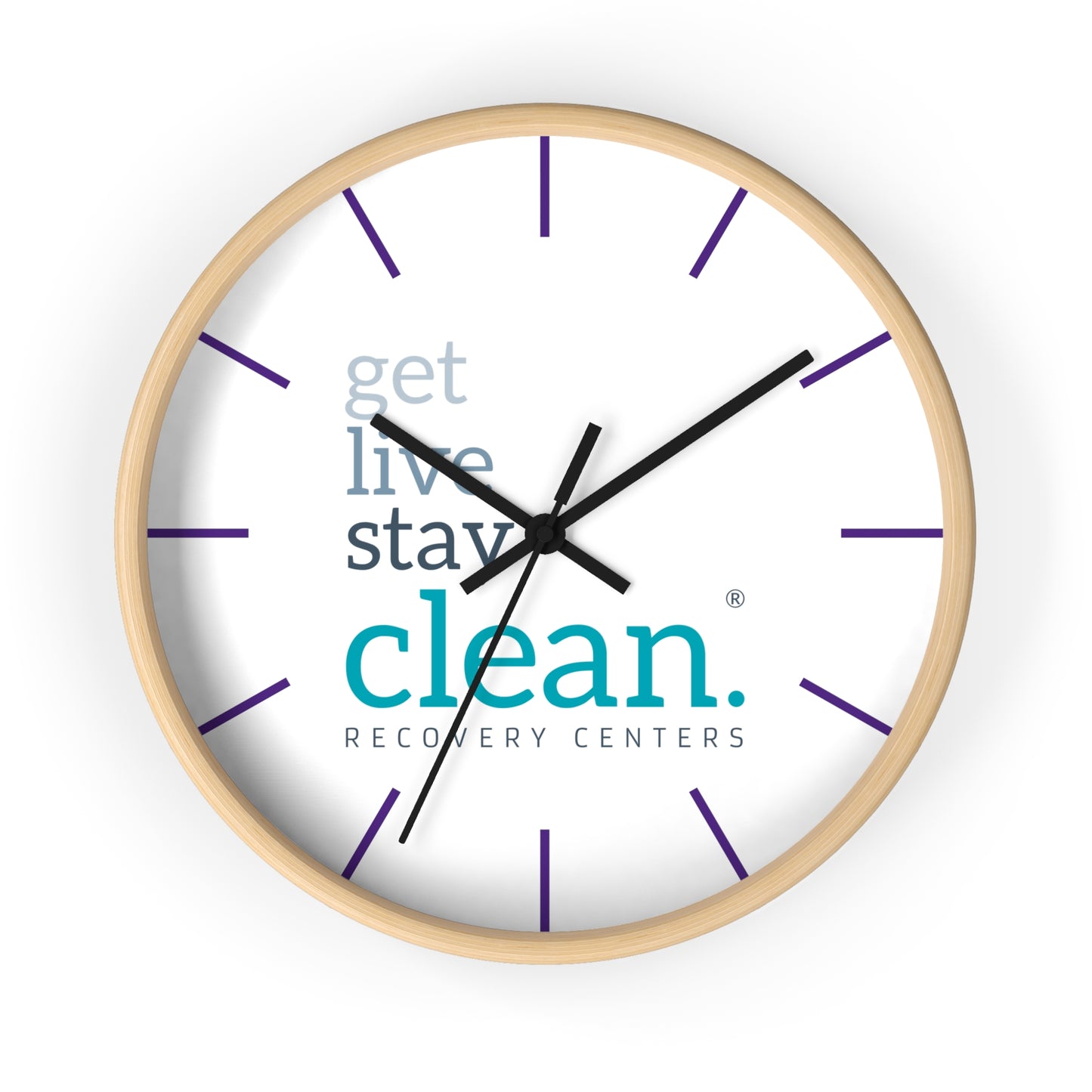 Get, Live, Stay Clean Wall Clock