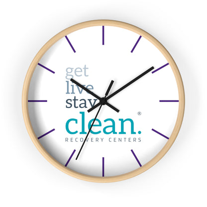 Get, Live, Stay Clean Wall Clock