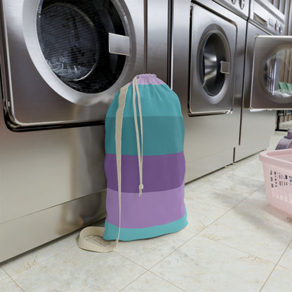 Clean Coastal Colorblock Laundry Bag