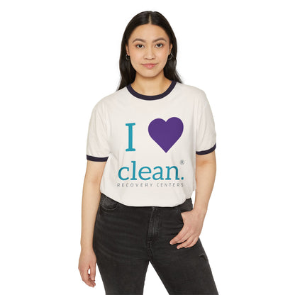 I Love Clean Cotton Ringer T-Shirt