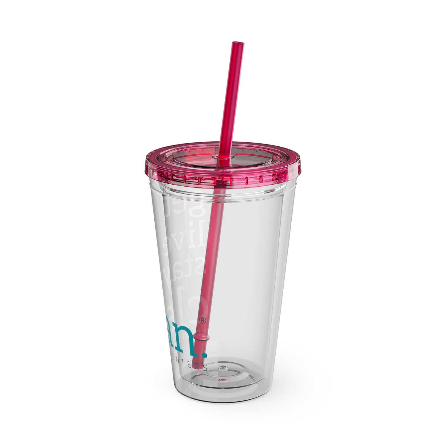 Get, Live, Stay Clean 16oz Sunsplash Tumbler with Straw