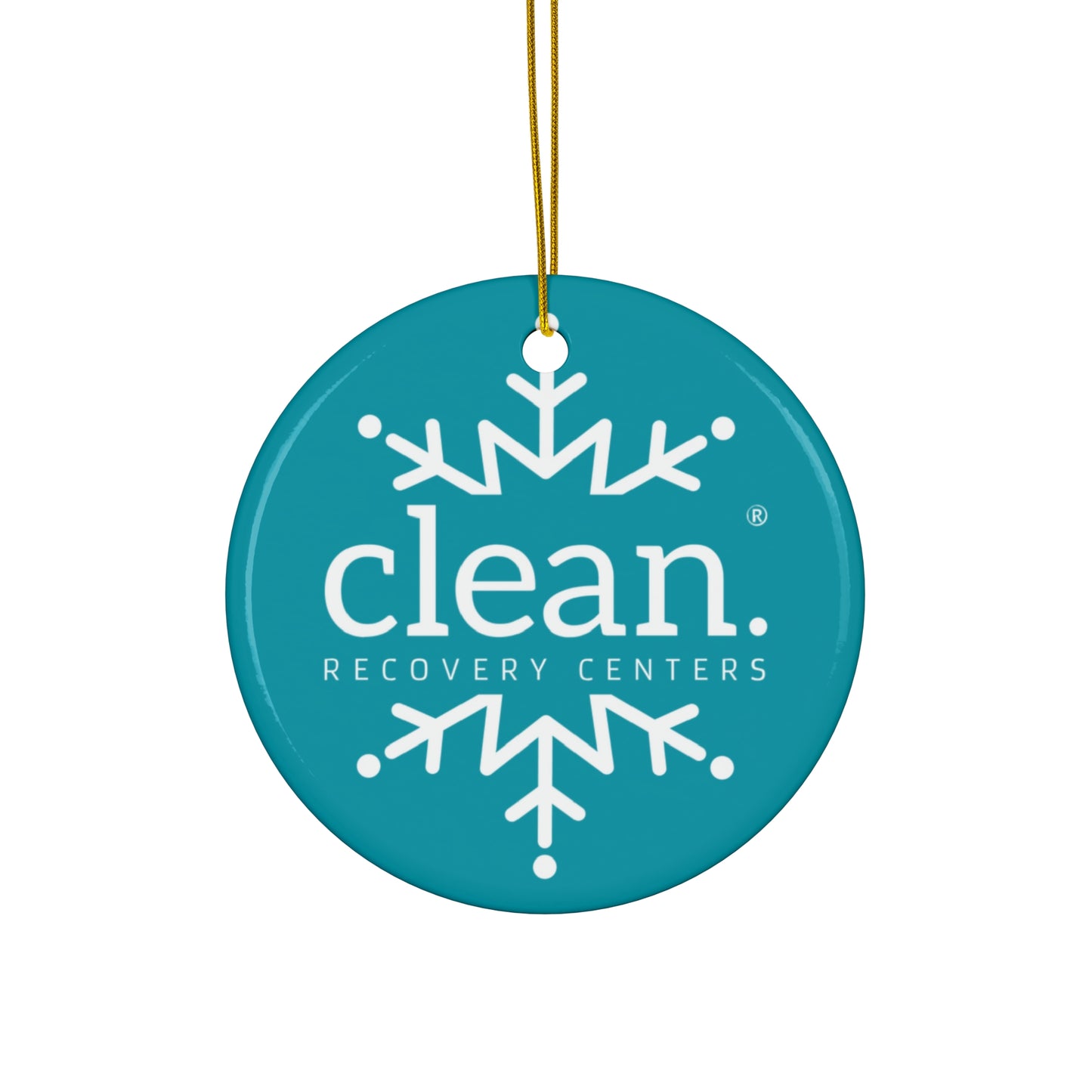 Clean logo Snowy Ceramic Ornament