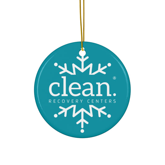 Clean logo Snowy Ceramic Ornament