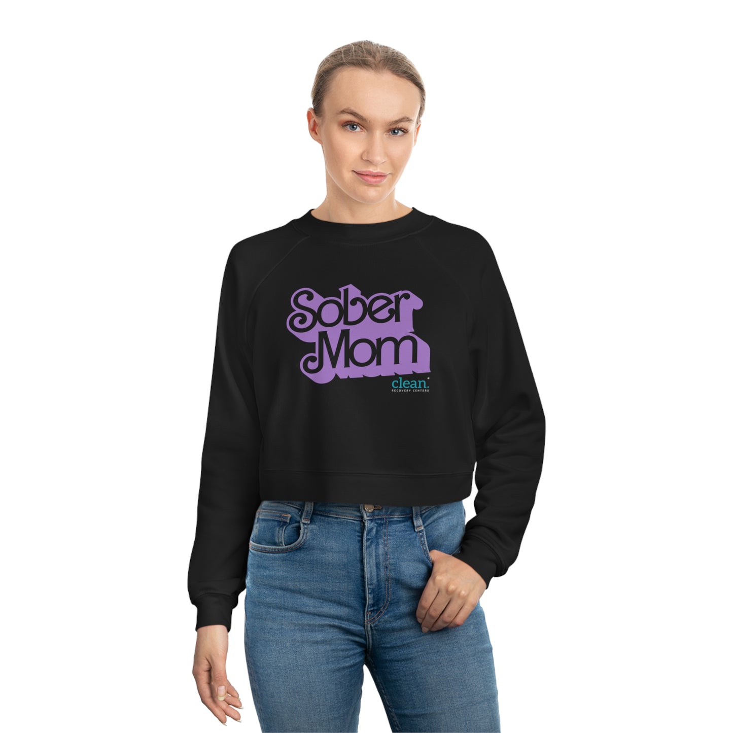 Sober Mom Cropped Fleece Pullover