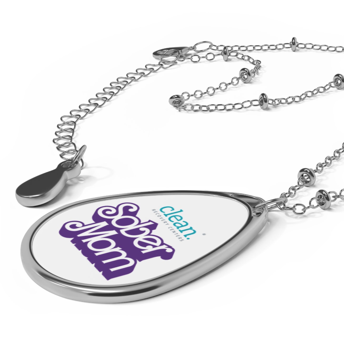 Sober Mom Oval Necklace