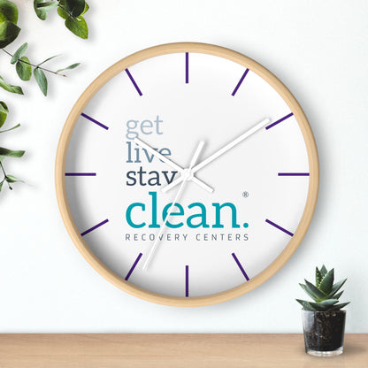 Get, Live, Stay Clean Wall Clock