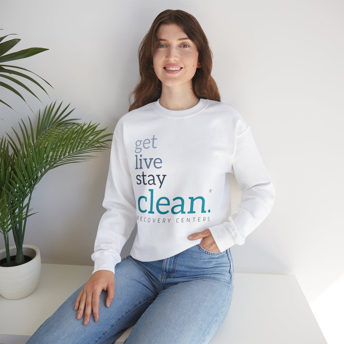 Get, Live, Stay Clean Crewneck Sweatshirt