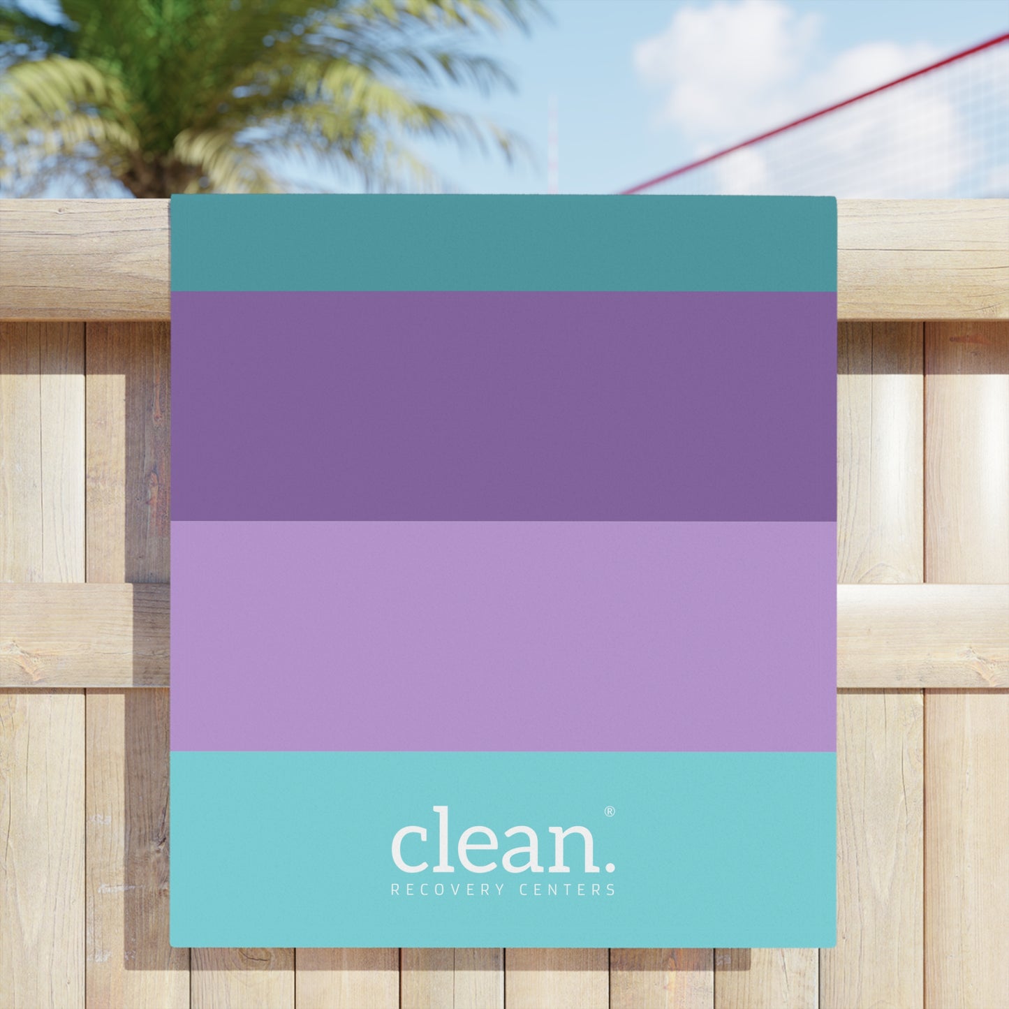 Clean Coastal Colorblock Beach Towel