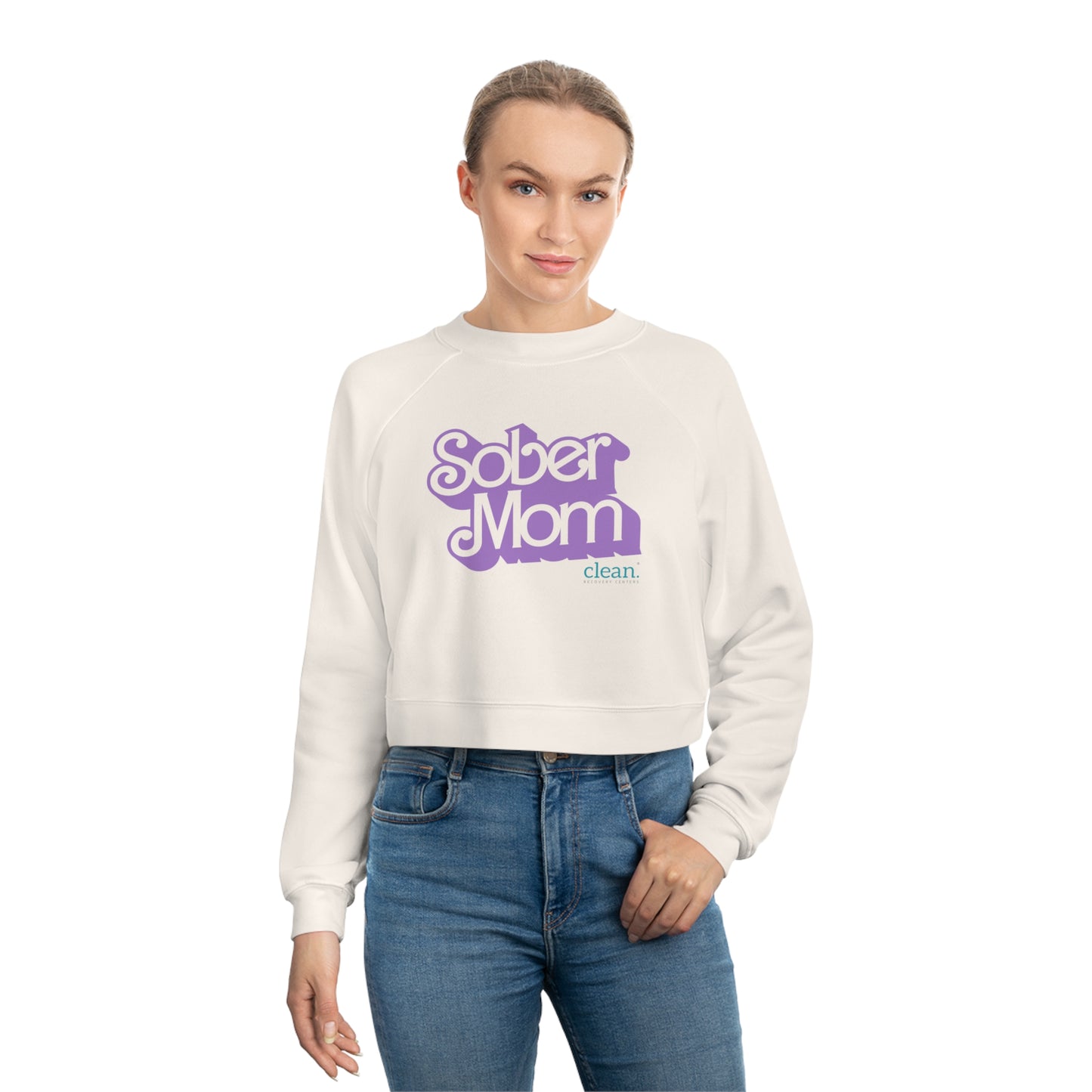 Sober Mom Cropped Fleece Pullover