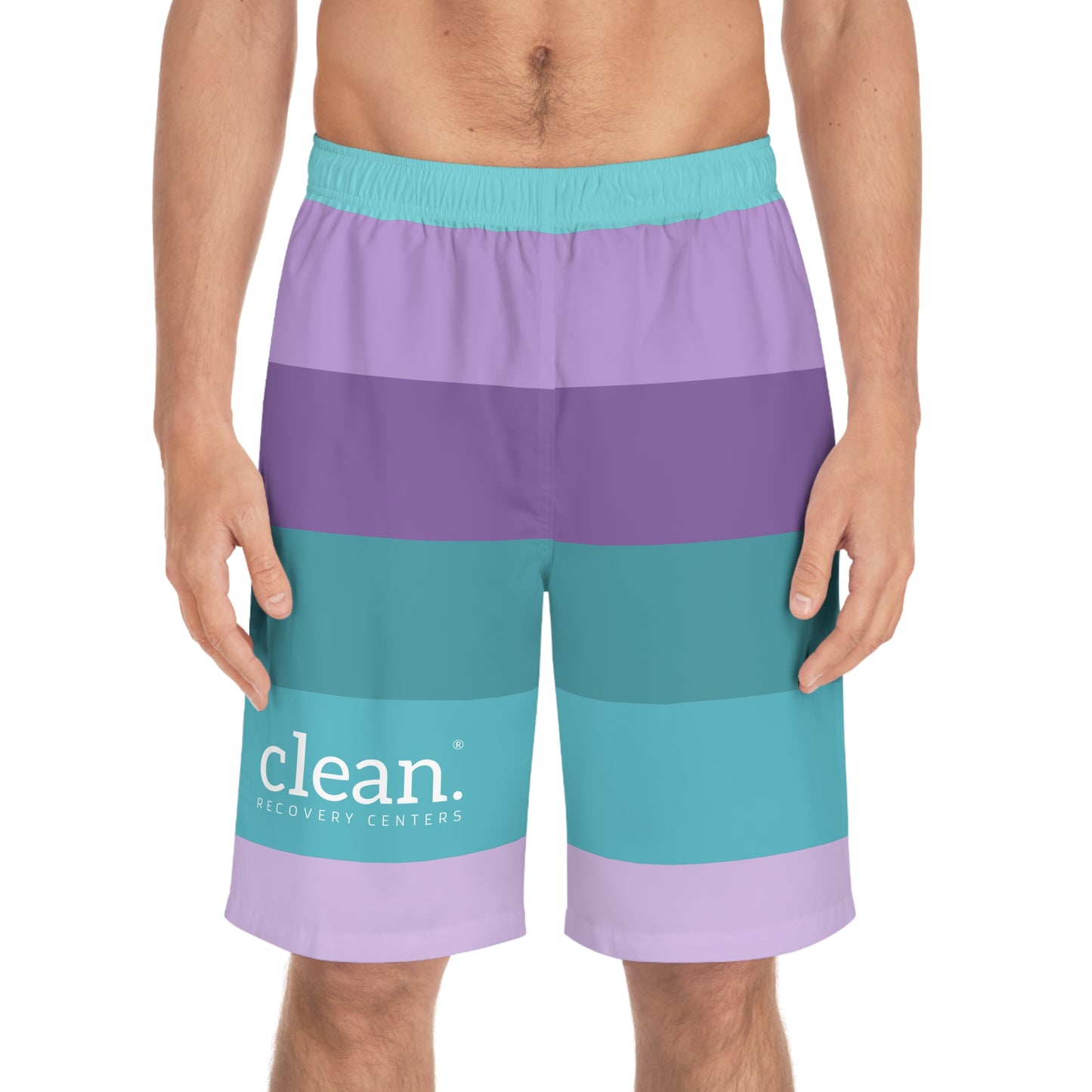 Clean Coastal Colorblock Men's Board Shorts