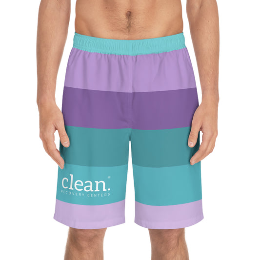 Clean Coastal Colorblock Men's Board Shorts