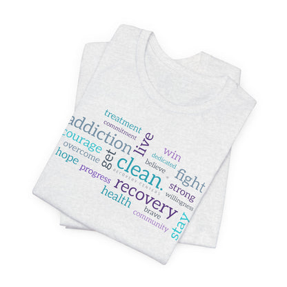 Clean Word Cloud Jersey Short Sleeve Tee