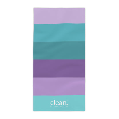 Clean Coastal Colorblock Beach Towel