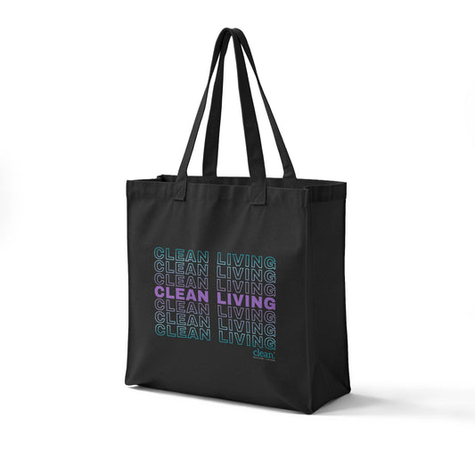 Clean Living Reusable Canvas Grocery Bag