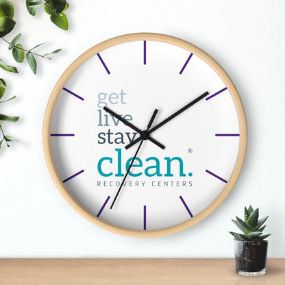 Get, Live, Stay Clean Wall Clock