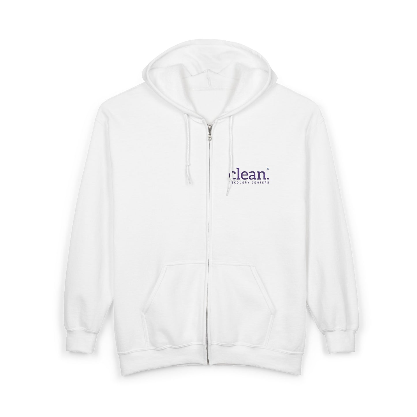 Clean Logo Embroidered Full-Zip Hoodie